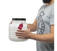 Browin 360110 Baril à Chou 10 L, Ø 13 cm | Baril pour Chou, Concombre, pour Mariner, pour Ensilage, Alimentaire | Baril avec Couvercle | Blanc