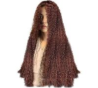 Brown Afro Curly Kinky Curly Wig High Temperature Wig Cosplay Hair Accessories for Daily Makeup Blogger Black Women
