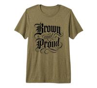 Brown and Fier Mexican Raza Chicano Latino Pride Hispanic T-Shirt Haut de Gamme