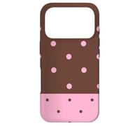 Brown and Pink Polka Dots Classic Polkadots Aesthetic Girly Coque pour iPhone 17 Pro