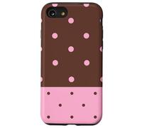 Brown and Pink Polka Dots Classic Polkadots Aesthetic Girly Coque pour iPhone SE (2020) / 7/8