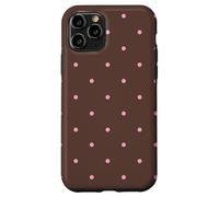 Brown and Pink Polka Dots Classic Polkadots Boho Simple Coque pour iPhone 11 Pro