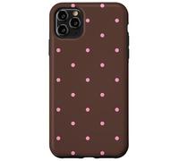 Brown and Pink Polka Dots Classic Polkadots Boho Simple Coque pour iPhone 11 Pro Max