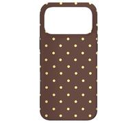 Brown and Yellow Polka Dots Classic Polkadots Simple Pattern Coque pour iPhone 17 Pro Max