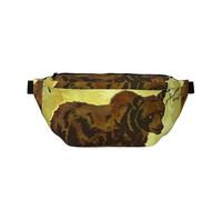 Brown Bear and Cubs Sac à bandoulière avec ceinture réglable pour homme et femme, multicolore, Taille unique, Sac à dos de