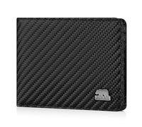 BROWN BEAR BB Design 8061 Portefeuille pour homme en cuir avec compartiment à monnaie, Noir carbone., 0, Portefeuille