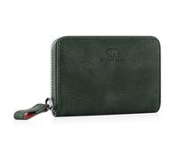 BROWN BEAR BB Kai Portefeuille fin à fermeture éclair en cuir avec compartiment à monnaie et protection RFID, Olive vintage, 0, Portefeuille fin avec fermeture éclair