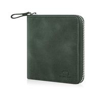 BROWN BEAR BB Max Portefeuille en cuir avec fermeture éclair et compartiment pour pièces de monnaie, Olive Vintage, 0, Petit portefeuille avec compartiment pour pièces de monnaie