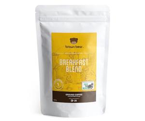 Brown Bear Breakfast Blend Café Moulu, Torréfaction Légère, 227 g Light Roast Ground Coffee, 5% des ventes sont reversés à l'association Free the Bears