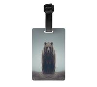 Brown Bear Étiquette de bagage pour valises - Étiquettes de bagage en PVC pour navires de croisière et essentiels de voyage aérien