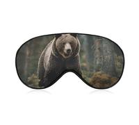 Brown Bear Masque de sommeil doux et confortable avec sangle réglable pour homme et femme