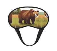 Brown Bear Masque pour les yeux léger et universel Idéal pour les voyages, les siestes au bureau et le travail par quart de travail fournit un environnement de sommeil confortable