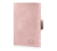 BROWN BEAR Petit portefeuille en cuir avec compartiment à monnaie et protection RFID Bruce, Rose Vintage Bruce, 0, Minimaliste