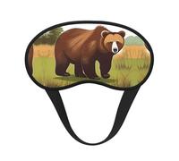 Brown Bear Walking C'est un masque pour les yeux à bord noir. Le masque doux pour les yeux peut améliorer la qualité du sommeil et est adapté pour l'intérieur, l'extérieur et les voyages.