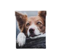 Brown Border Collie Bokeh Dieu aux Yeux Jaunes, Sac de Rangement pour Femmes, Portefeuille supérieur à Presser, Petit Porte-Monnaie, Pochette de Changement