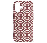 Brown Burgundy Cream Hexagon Circle Oval Pattern Coque pour iPhone 17