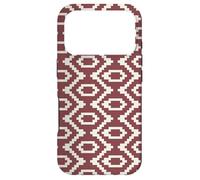 Brown Burgundy Cream Hexagon Circle Oval Pattern Coque pour iPhone 17 Pro