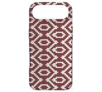 Brown Burgundy Cream Hexagon Circle Oval Pattern Coque pour iPhone Air