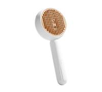 Brown Cat Brush - Portable Spray Hair Removal Comb For Home Grooming, Daily Use | Cat Hair Brush For Grooming | Dog Shedding Brush With Release Button | Cat Shedding Brush Long & Short Haired