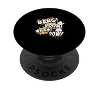Brown Color Bang Boom Wham POW! Graphique Marron PopSockets PopGrip Adhésif