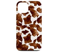 Brown Cowhide Western Cowgirl Cow Animal Print Coque pour iPhone 13