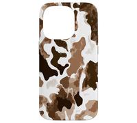 Brown Cowhide Western Cowgirl Cow Animal Print Coque pour iPhone 14 Pro