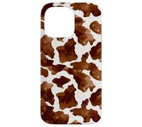 Brown Cowhide Western Cowgirl Cow Animal Print Coque pour iPhone 14 Pro Max
