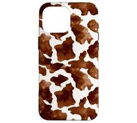 Brown Cowhide Western Cowgirl Cow Animal Print Coque pour iPhone 16 Pro Max