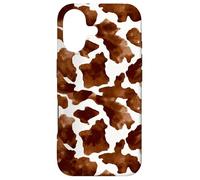 Brown Cowhide Western Cowgirl Cow Animal Print Coque pour iPhone 17