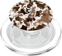 Brown Cowhide Western Cowgirl Cow Animal Print PopSockets PopGrip pour MagSafe