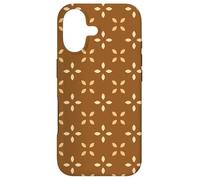 Brown Cream Leaves Flower Crosses Ethnic Folk Pattern Coque pour iPhone 17
