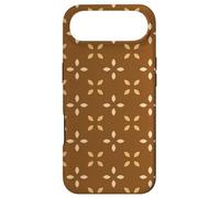 Brown Cream Leaves Flower Crosses Ethnic Folk Pattern Coque pour iPhone Air