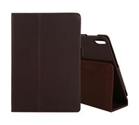 (Brown) Étui à texture litchi pour Lenovo Tab 4 10 Plus (TB-X704)