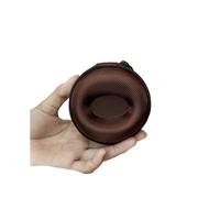 (brown)EVA Watch Storage Box Convenient Watch Sleeve Pressure Resistant Circular Watch Bag Anti Friction Anti Drop Case Red
