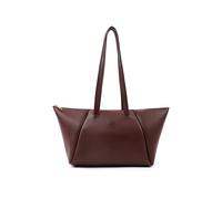Brown Faux Leather Single Compartment Zipper Hand Shoulder Crossbody Bag
