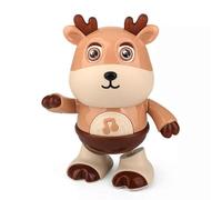 (Brown Fawn)Boogie Cow Light up Dancing Cow for Active Fun, Dancing Cow Toy, Musical Boogie