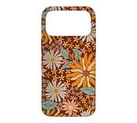 Brown Flowers Meadow Floral Retro Groovy Aesthetic Women Coque pour iPhone 17 Pro Max