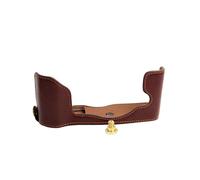(Brown)For Olympus PEN-F Digital Camera Genuine Real Leather Protector Half Case Grip Fg