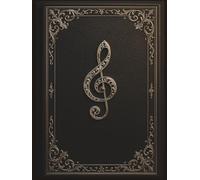 Brown G Clef: A Classic Leather-Style Music Manuscript Notebook - 200 Pages, 12 Staves per Page, with Elegant G Clef Design