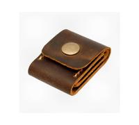 (brown) Guitar Pick Storage Organizer with 3 Compartments, PU Leather Gift Picks Holder for Acoustic and Electric Guitars, Ideal for Music Enthusiasts