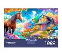 Brown Horse par Rainbow Barn Puzzle De 1000 Pièces Bon Cheval Idéal pour Le Plaisir Familial, Adultes Et Enfants 52x38cm/1000pcs