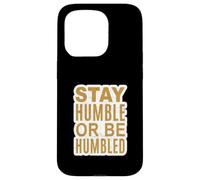 Brown L'importance de l'humilité Graphique brun Coque pour iPhone 15 Pro