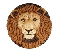 Brown Lion Face Painting Fashion Design Circular Mousepad With Rubber 20cm