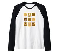 Brown Moods Faces Brown Graphic Manche Raglan