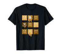 Brown Moods Faces Brown Graphic T-Shirt