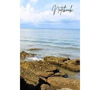 Brown ocean rocks meet the calm, clear water under a blue sky.: Your 120-Page Ally for Ideas, Notes & Growth
