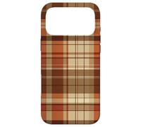 Brown Orange Plaid Pattern Accessories Fall Collection Coque pour iPhone 17 Pro Max