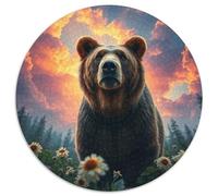 Brown Ours Puzzle Rond De 1000 Pièces pour Animaux Das Tier Women Parfait Encastrement Qualité Supérieure Impossible Difficile Entertainment' Artist Puzzle Art 1000pcs (67.5x67.5cm)
