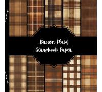 Brown Plaid Scrapbook Paper, Abstract Junk Journal Paper, Geometric Decorative Paper, DIY Projects, Origami, Collage Sheets, Decoupage Paper, 10 Designs, Double Sided