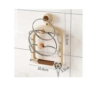 (Brown) Practical Pot Lid Holder,Upgraded Universal Pot Lid Organizer Pot Rack Holder